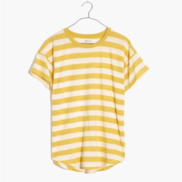 Madewell Tops - Madewell Whisper Cotton Rib-Crewneck Tee in Bastian Stripe Small